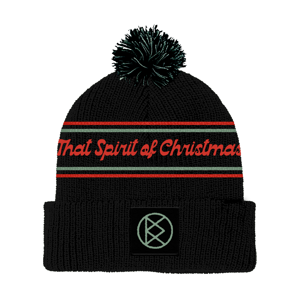 Dustin Kensrue That Spirit Of Christmas Pom Beanie (Black)